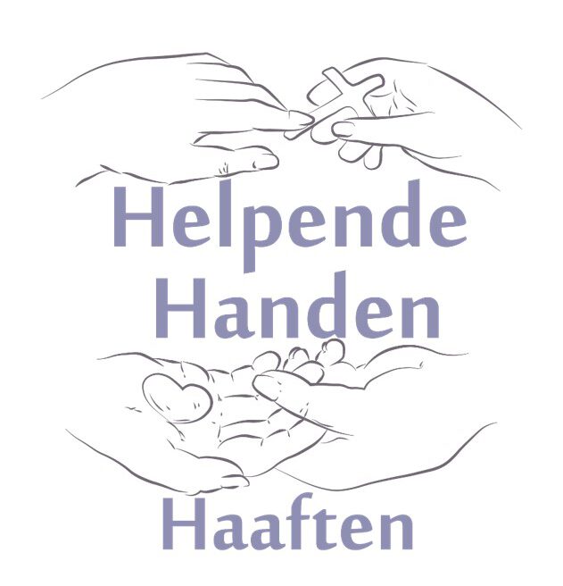 logo met handen en de naam Helpende Handen Haaften